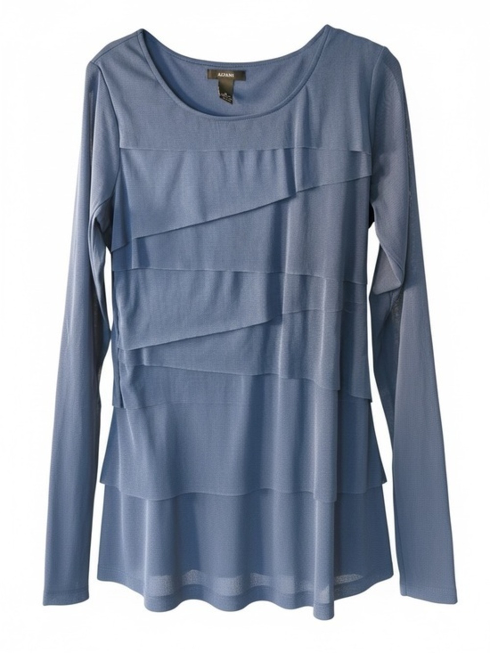 Alfani Blue Layered Long-Sleeve Tee